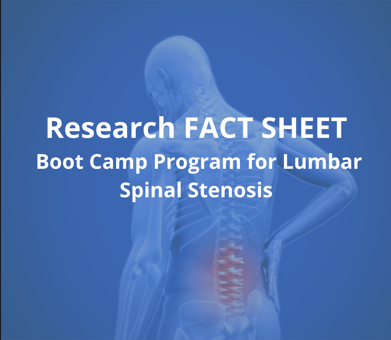 Face Sheet for Lumbar Spinal Stenosis